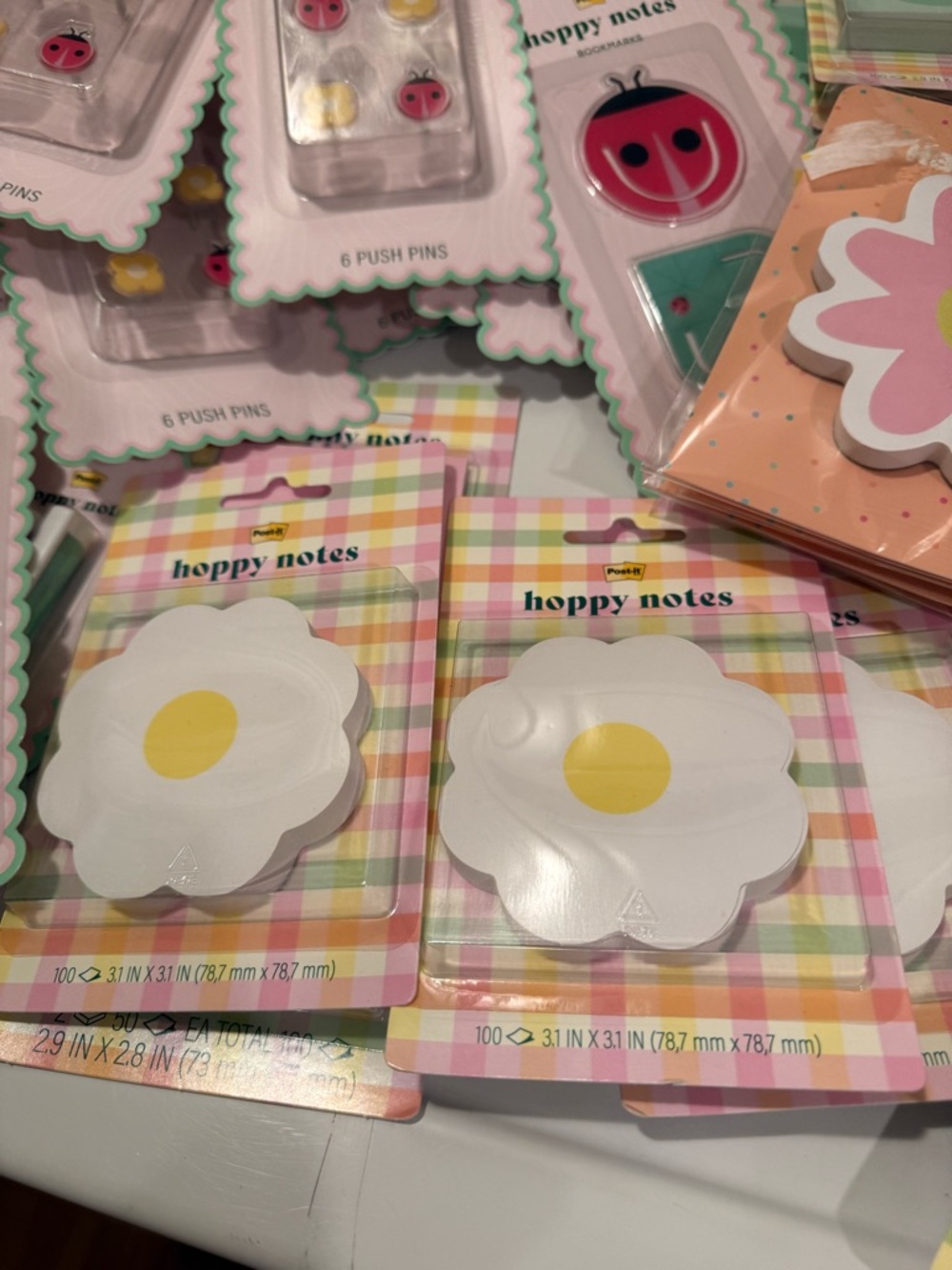Hoppy Notes Spring Sticky Note Set - Yellow & Pink - Picture 2 of 5